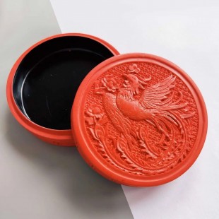 Різьблена лакова скринька для ювелірних виробів у ретро китайському стилі Павич